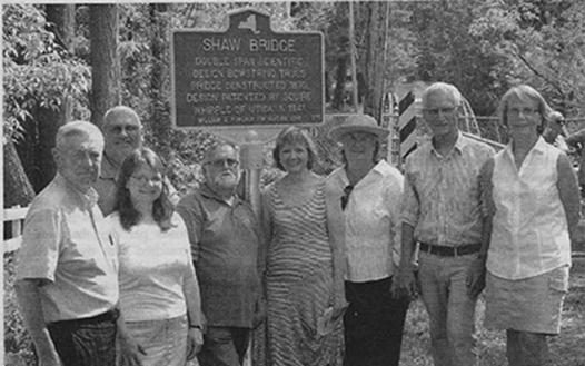 State Historic Marker placed at Shaw Bridge